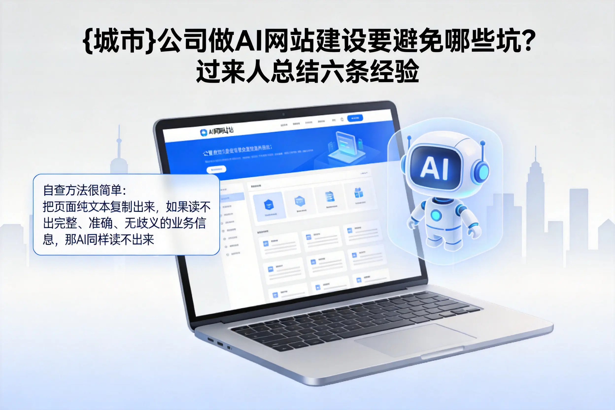 宝鸡公司做AI网站建设要避免哪些坑？过来人总结六条经验