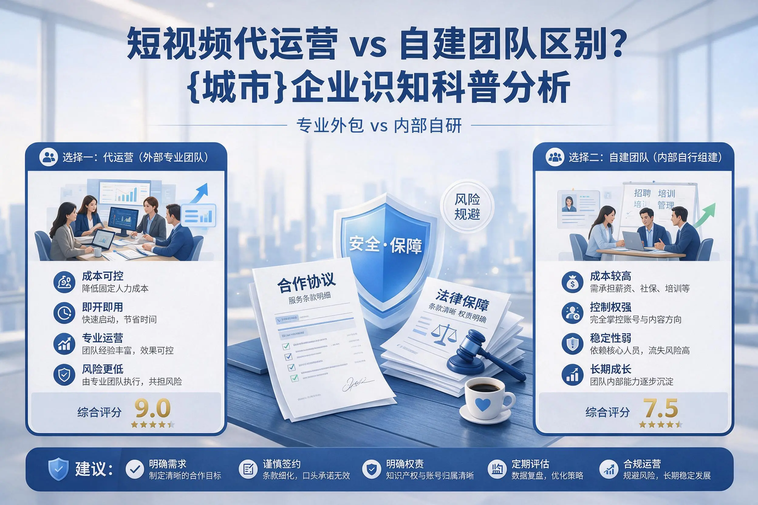 短视频代运营与自建团队区别？宝鸡企业认知科普分析