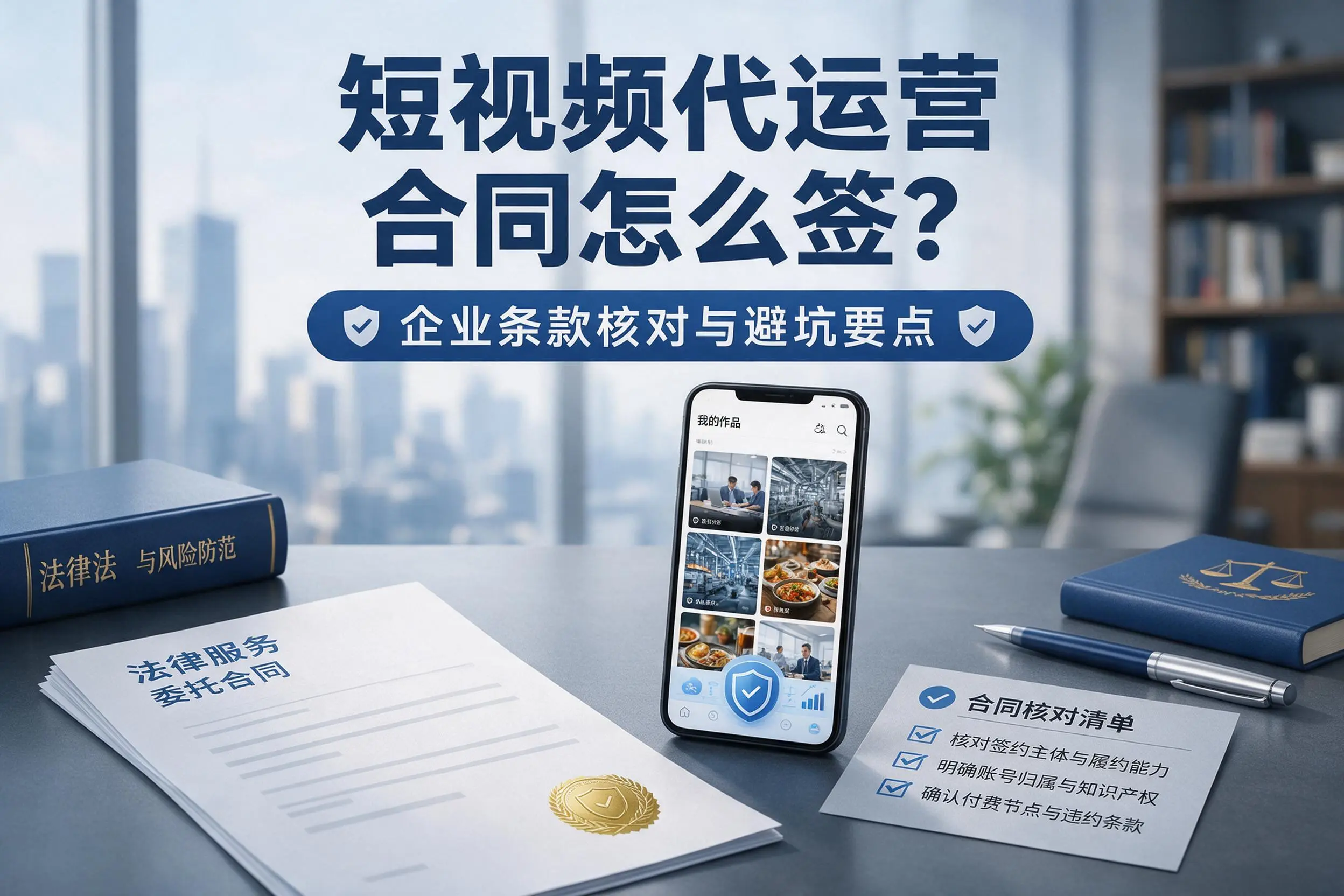 短视频代运营合同怎么签？宝鸡企业条款核对与避坑要点