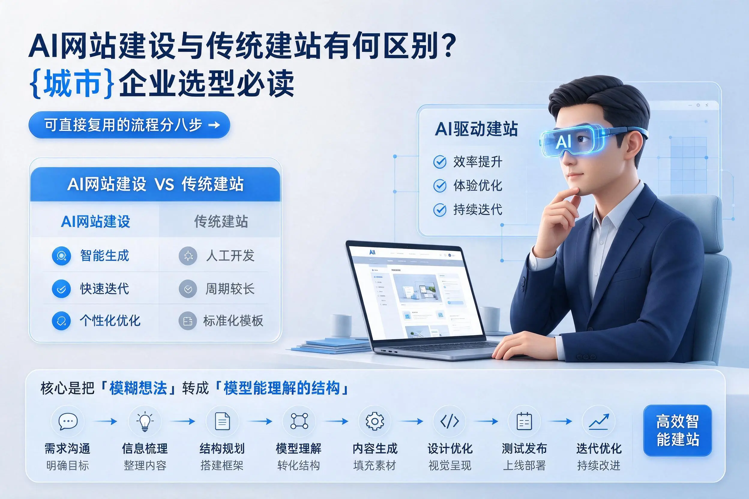 AI网站建设与传统建站有何区别?宝鸡企业选型必读