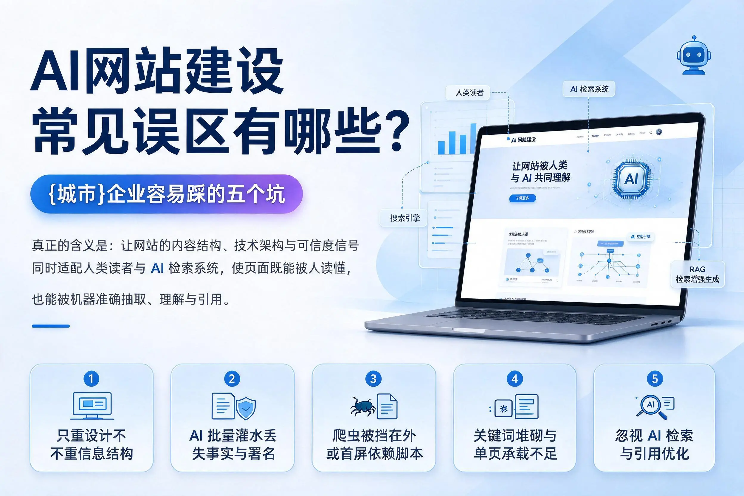 AI网站建设常见误区有哪些?宝鸡企业容易踩的五个坑