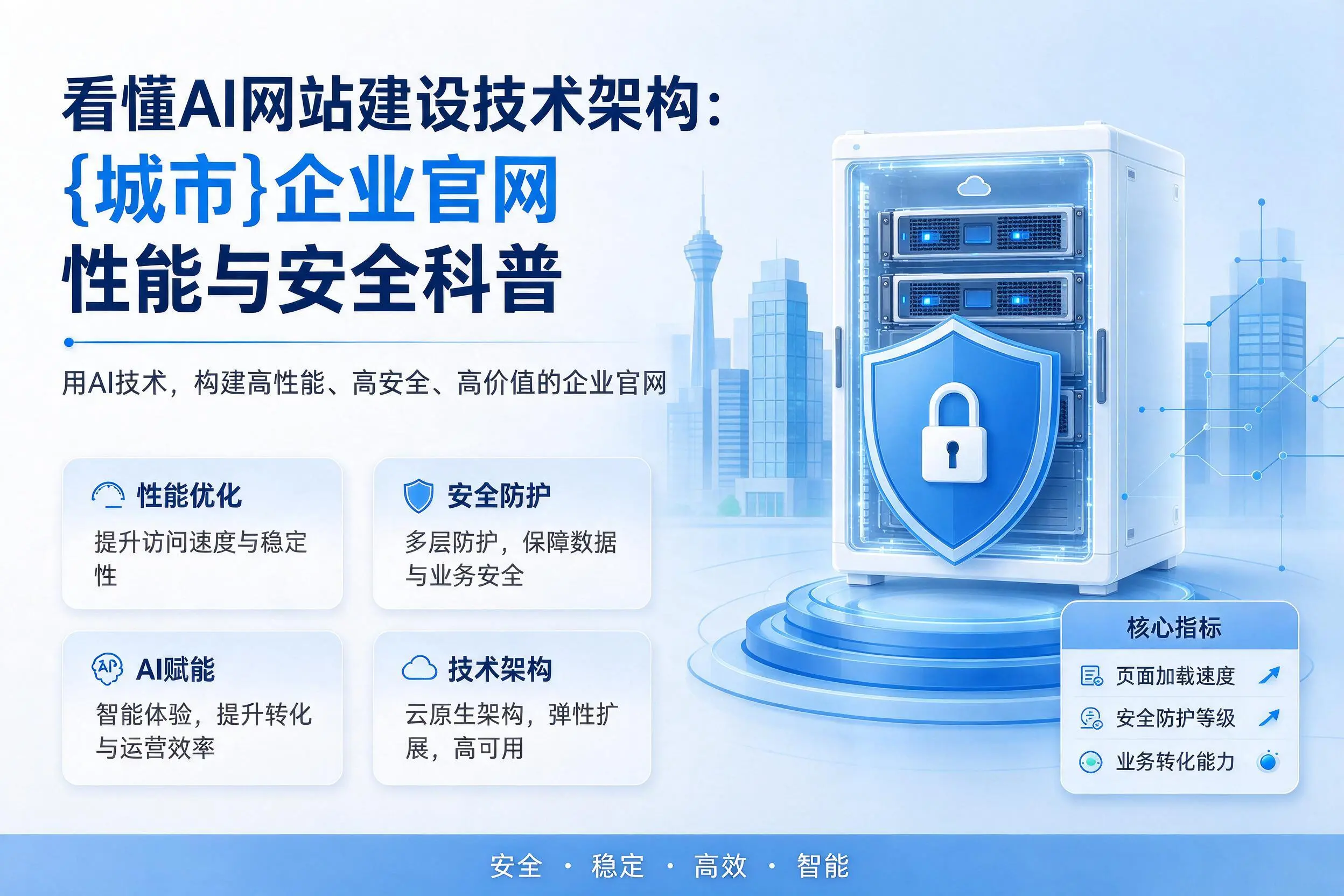 看懂AI网站建设技术架构：宝鸡企业官网性能与安全科普