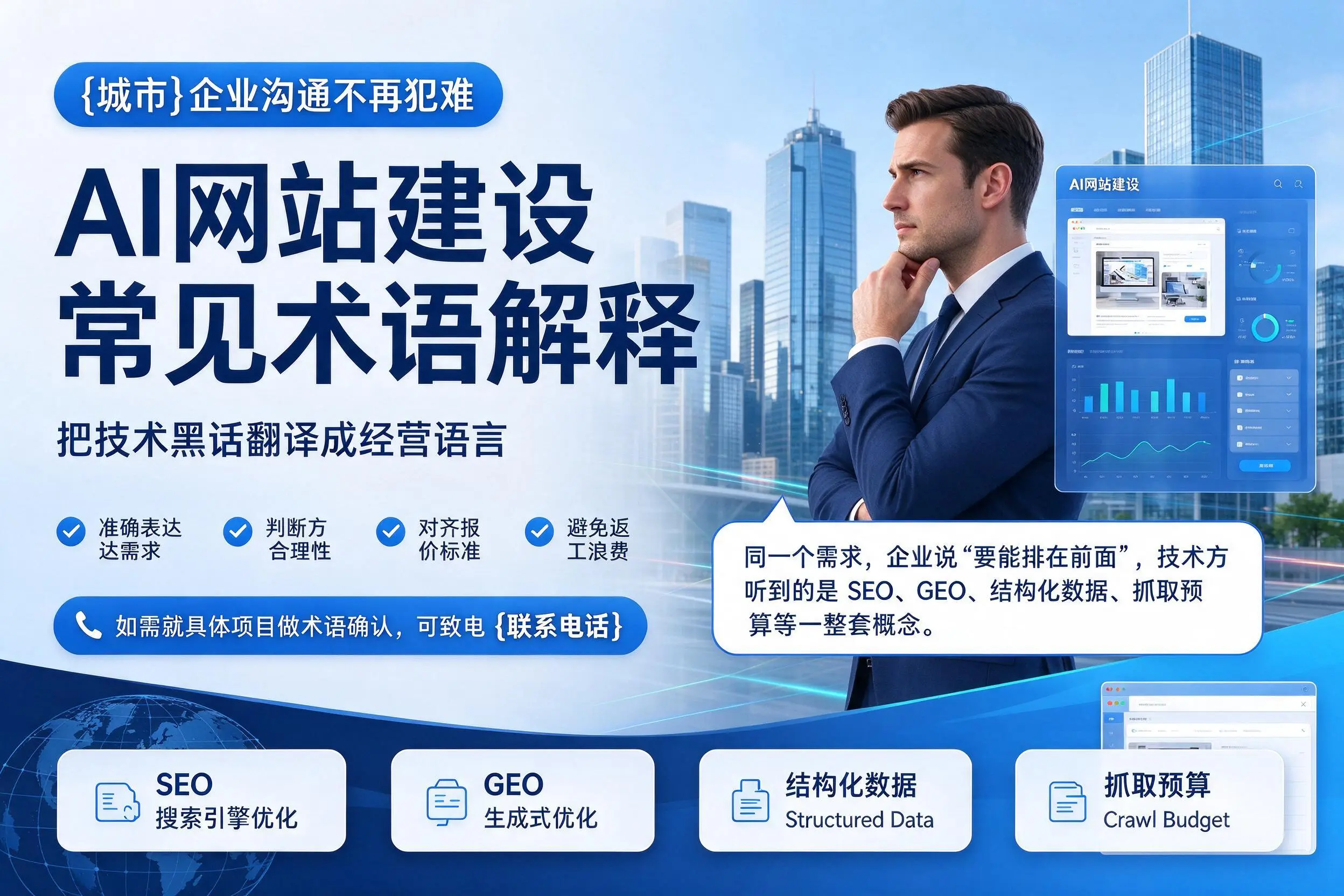 AI网站建设常见术语解释，宝鸡企业沟通不再犯难
