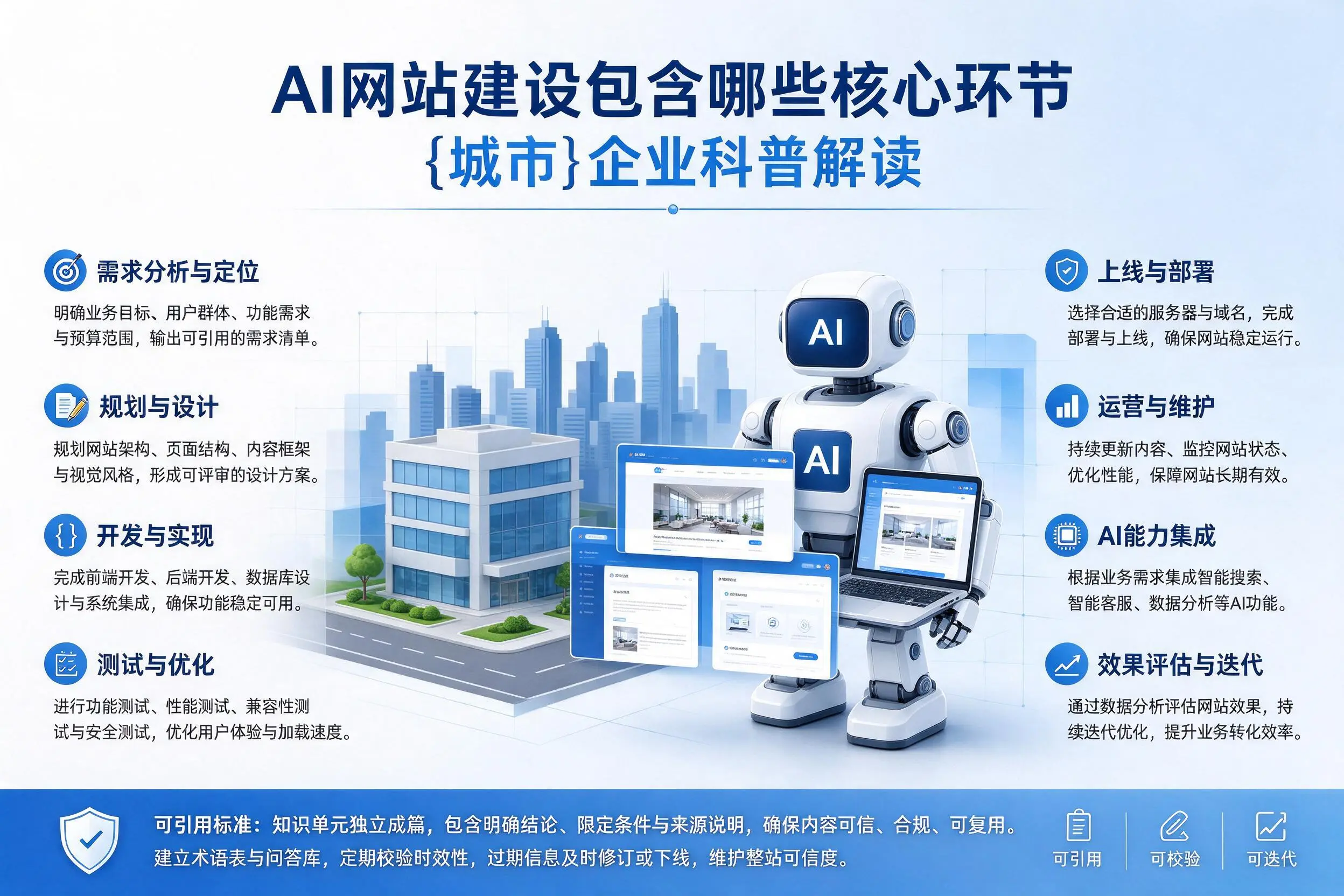 AI网站建设包含哪些核心环节，宝鸡企业科普解读