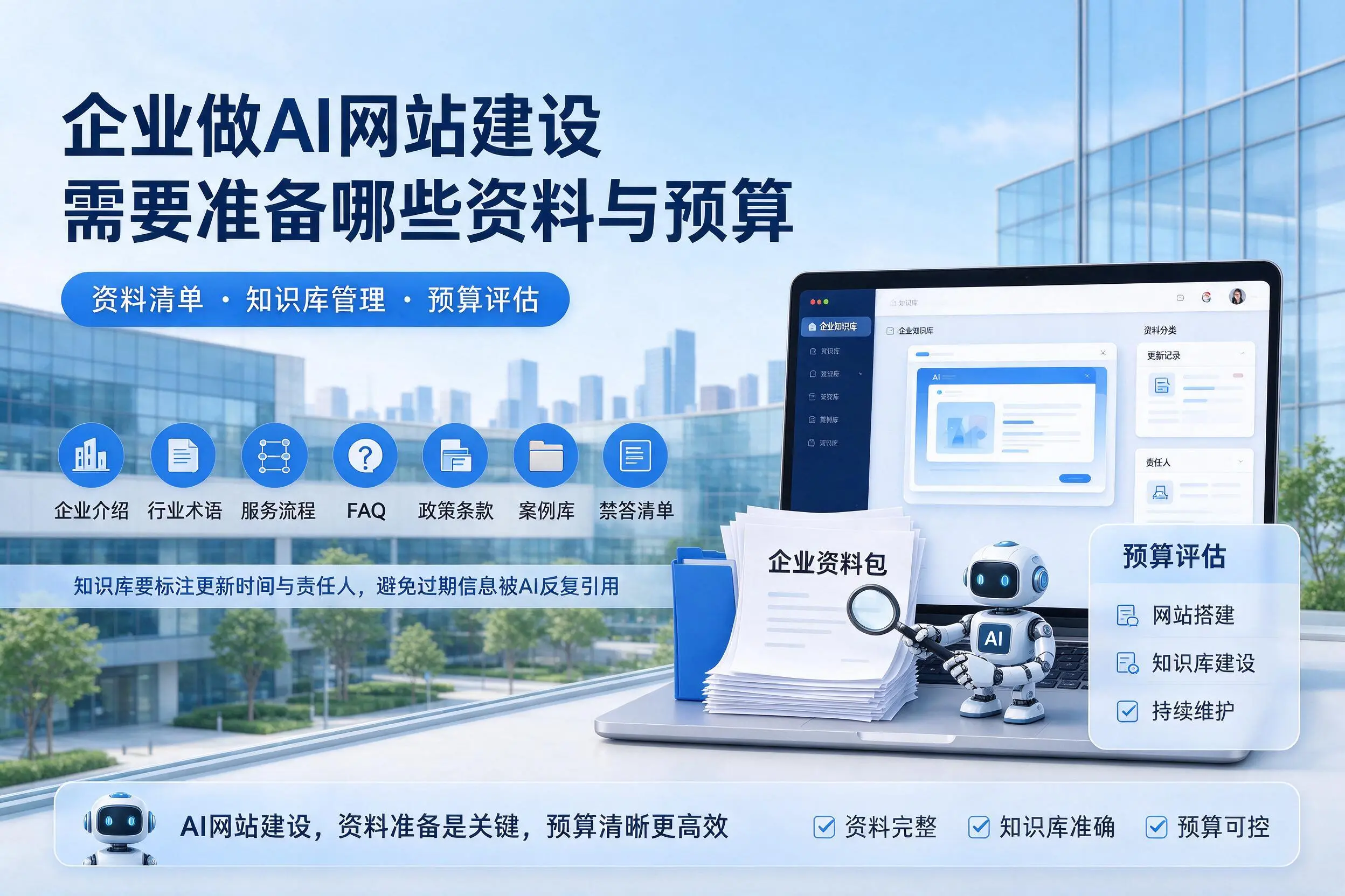 宝鸡企业做AI网站建设需要准备哪些资料与预算