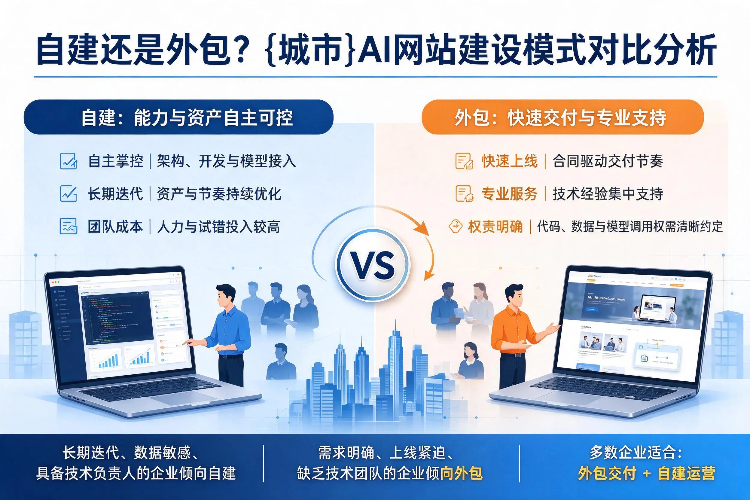 自建还是外包？宝鸡AI网站建设模式对比分析