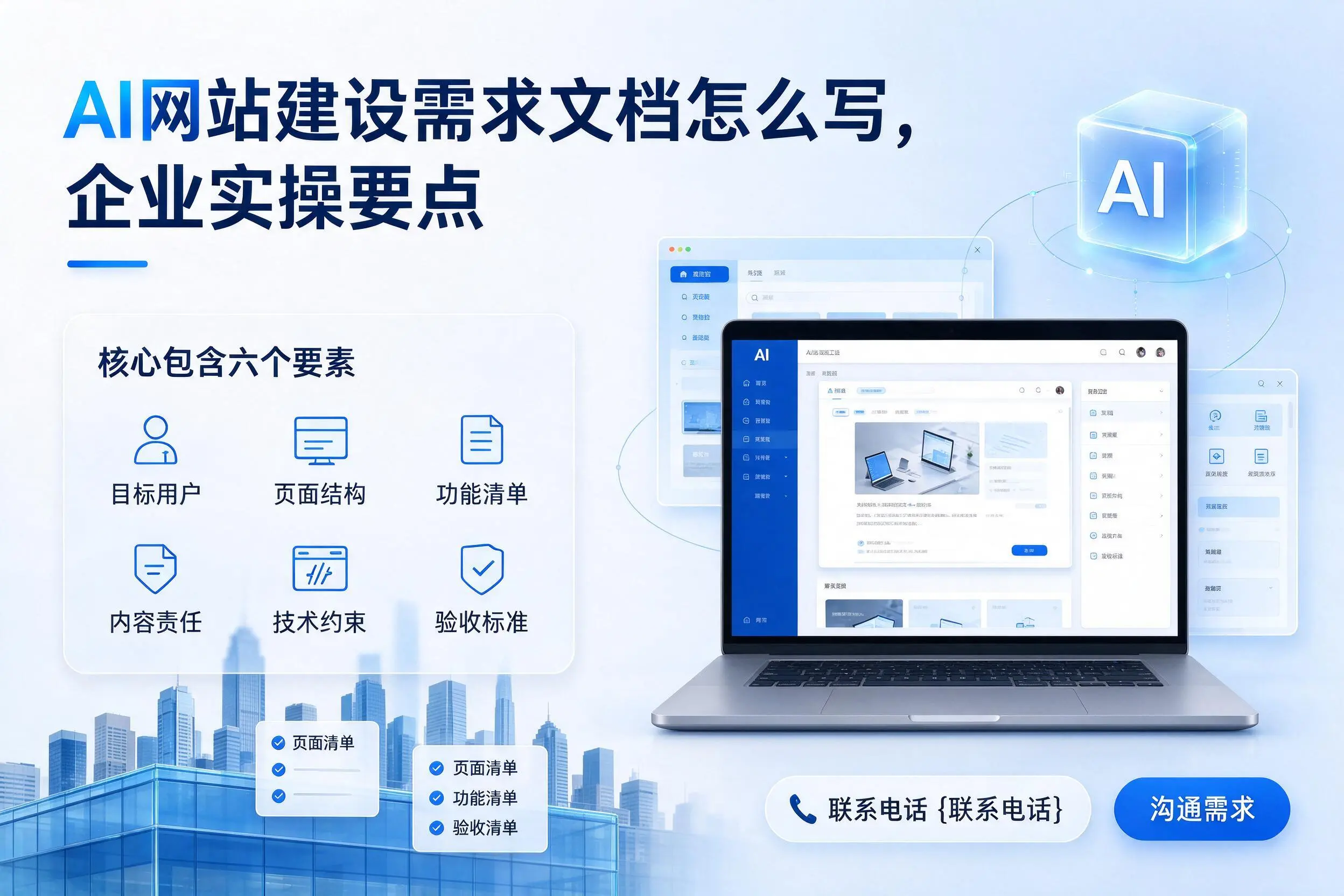 AI网站建设需求文档怎么写,宝鸡企业实操要点